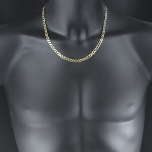 9ct Yellow Gold Curb Chain 21″ 6mm