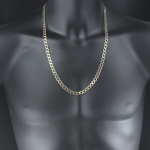 9ct Yellow Gold Curb Chain 26″ 7mm