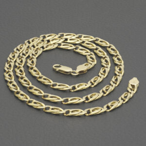 9ct Yellow Gold Double Curb Chain 25″ 6mm