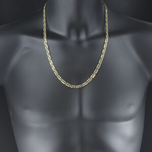 9ct Yellow Gold Double Curb Chain 25″ 6mm