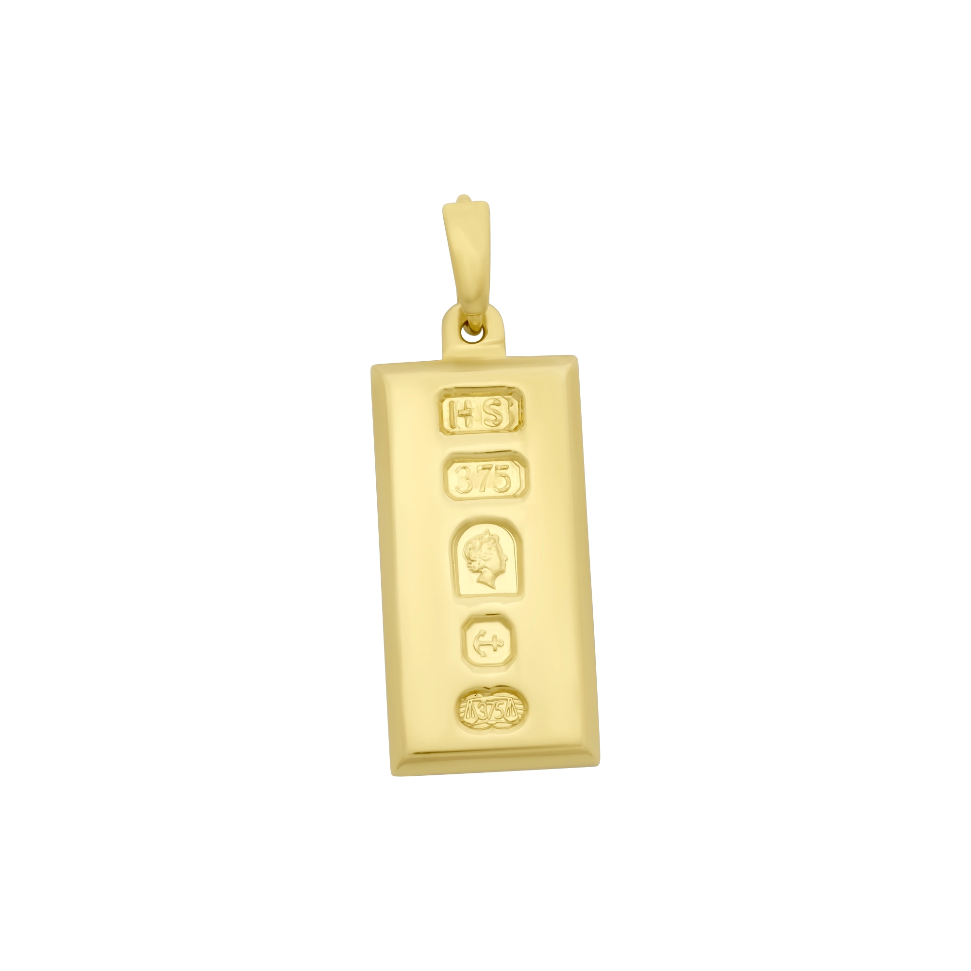 9ct Yellow Gold Ingot Pendant