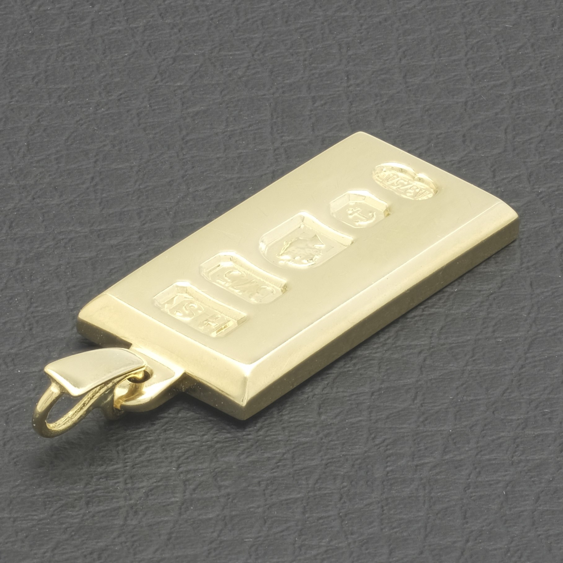 9ct Yellow Gold Ingot Pendant - Image 3