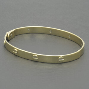9ct Yellow Gold Screw Bangle