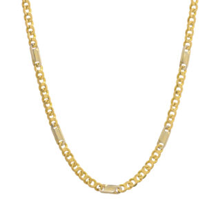 18ct Yellow Gold Fancy Link Chain 20″ 4mm