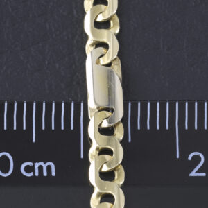 18ct Yellow And White Gold Fancy Link Chain 20″ 4mm