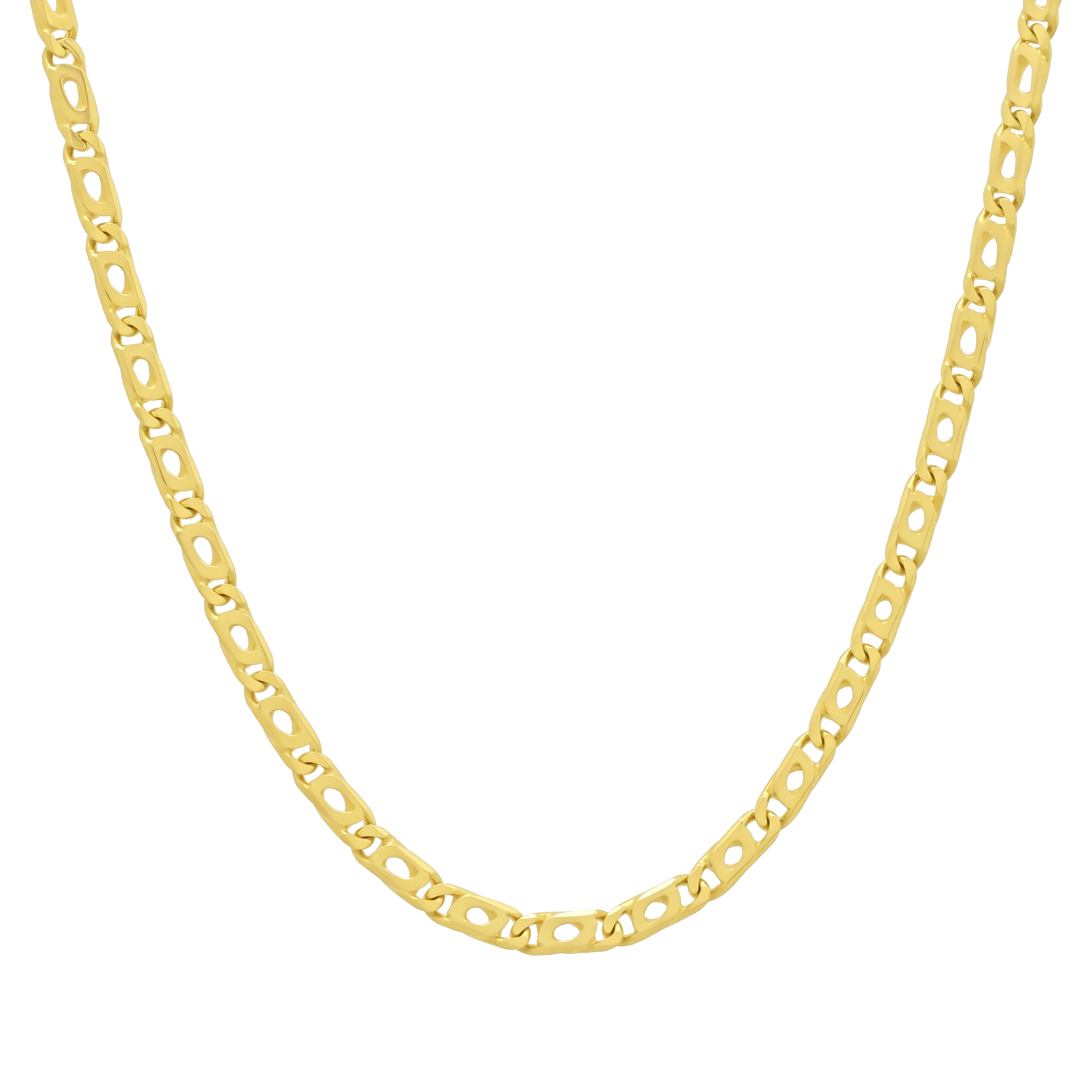 18ct Yellow Gold Fancy Link Chain 18" 3.5mm