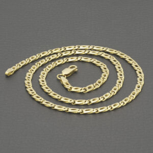 18ct Yellow Gold Fancy Link Chain 18″ 3.5mm