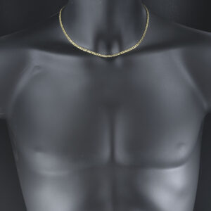 18ct Yellow Gold Fancy Link Chain 18″ 3.5mm