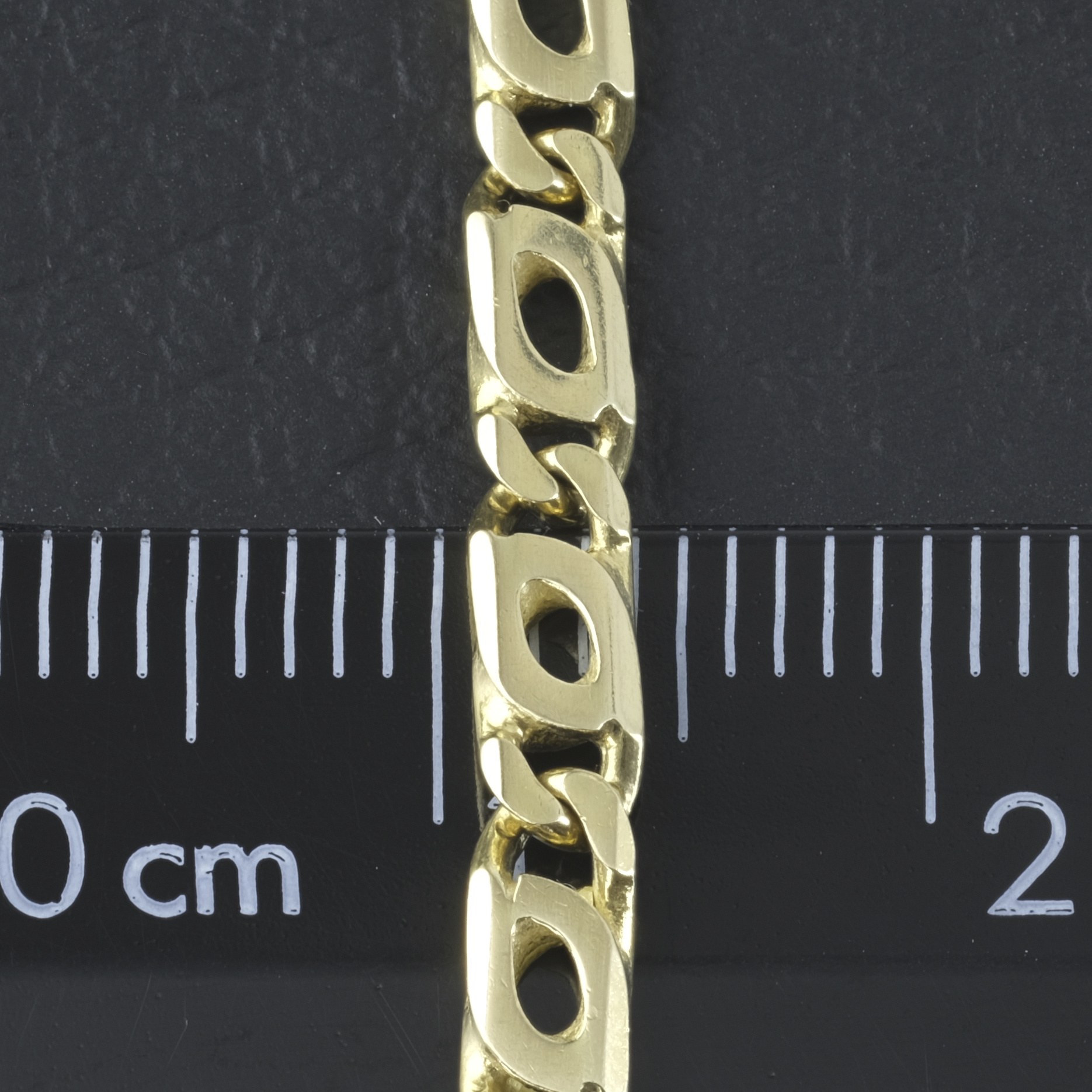 18ct Yellow Gold Fancy Link Chain 18" 3.5mm - Image 3