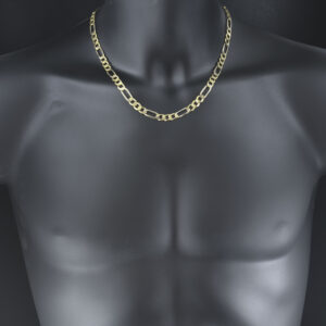 18ct Yellow And White Gold Figaro Chain 20″ 7mm