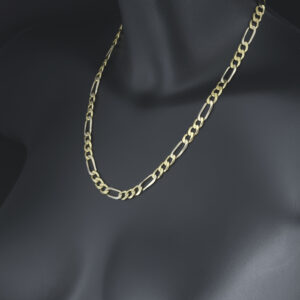18ct Yellow And White Gold Figaro Chain 20″ 7mm