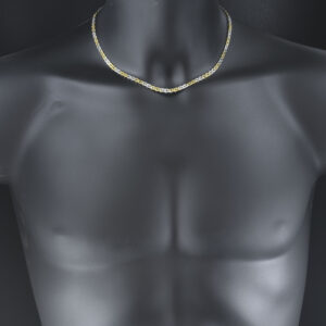 18ct Yellow & White Gold Fancy Link Chain 18″ 4mm