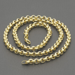 18ct Yellow Gold Belcher Chain 21.5″ 5.5mm