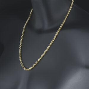18ct Yellow Gold Belcher Chain 21.5″ 5.5mm