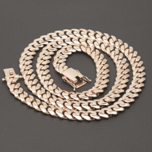 9ct Rose Gold Cuban Chain 32.5″ 12mm