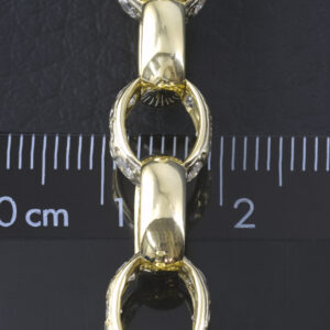 9ct Yellow Gold Gemstone Belcher 8″ 9.5mm