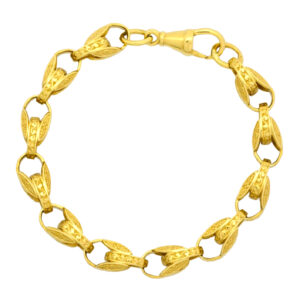 9ct Yellow Gold Tulip Bracelet 8.5″ 8.5mm