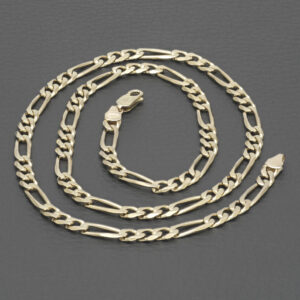 9ct Yellow Gold Figaro Chain 20″ 5mm