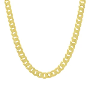 9ct Yellow Gold Curb Chain 18″ 7.5mm