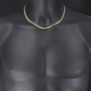 9ct Yellow Gold Curb Chain 18″ 7.5mm