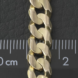 9ct Yellow Gold Curb Chain 18″ 7.5mm