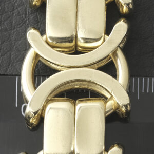 9ct Yellow Gold Byzantine Bracelet 9″ 22mm