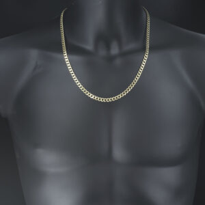 9ct Yellow Gold Curb Chain 23″ 6mm