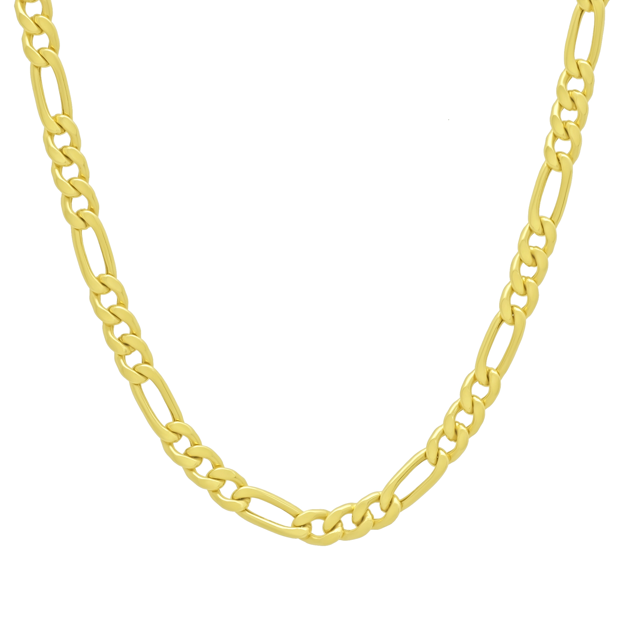 18ct Yellow Gold Figaro Chain 22" 5mm