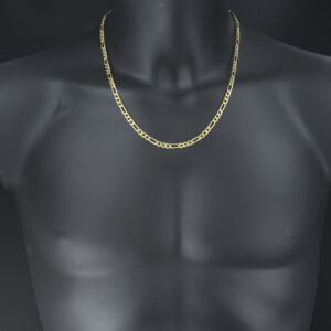 18ct Yellow Gold Figaro Chain 22″ 5mm