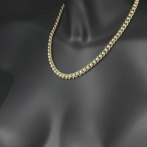 9ct Yellow Gold Roller Ball Chain 19″ 7.5mm