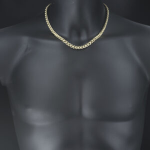 9ct Yellow Gold Roller Ball Chain 19″ 7.5mm