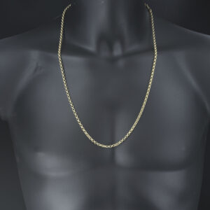 9ct Yellow Gold Belcher Chain 28″ 4mm