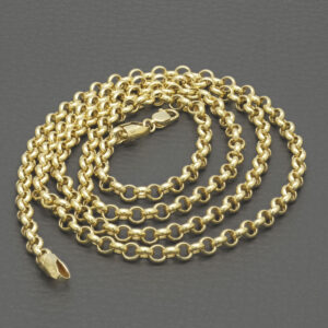 9ct Yellow Gold Belcher Chain 28″ 4mm