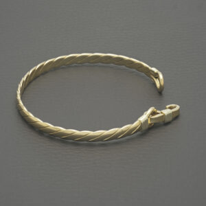 9ct Yellow & White Gold Double Loop Bangle