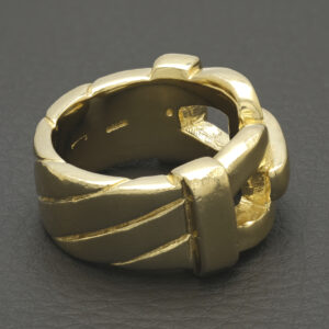9ct Yellow Gold Twist Loop Ring