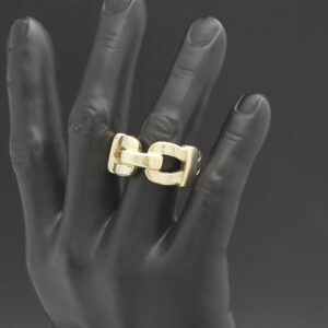 9ct Yellow Gold Twist Loop Ring