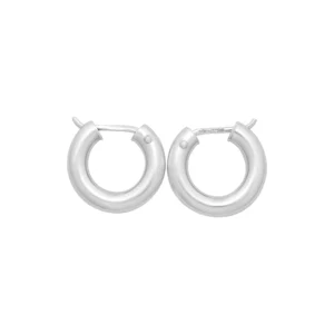 18ct White Gold Hoop Earrings