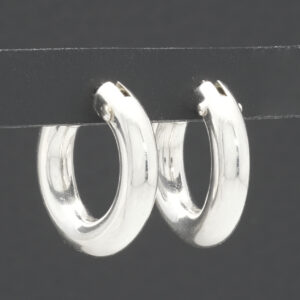 18ct White Gold Hoop Earrings