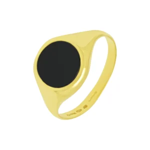 9ct Yellow Gold Black Onyx Ring