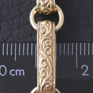 9ct Rose Gold Fancy Link Chain 18.5″ 9mm