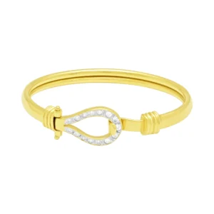 9ct Yellow Gold Gemstone Children’s Loop Bangle