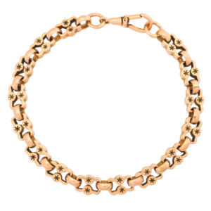 9ct Rose Gold Fancy Link Bracelet 8.5″ 7.5mm