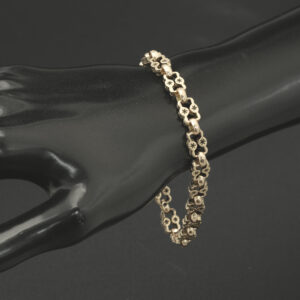 9ct Rose Gold Fancy Link Bracelet 8.5″ 7.5mm