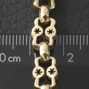 9ct Rose Gold Fancy Link Bracelet 8.5″ 7.5mm