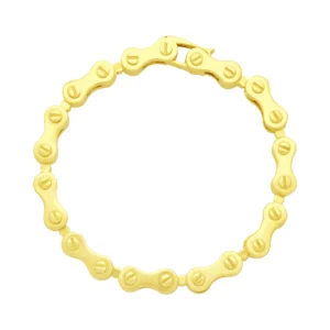 9ct Yellow Gold Bike Chain Link Bracelet 8″ 10mm