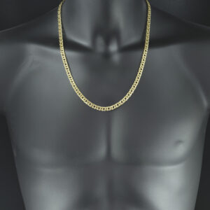 9ct Yellow Gold Double Curb Chain 24″ 6.5mm