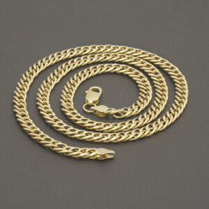 9ct Yellow Gold Double Curb Chain 24″ 6.5mm