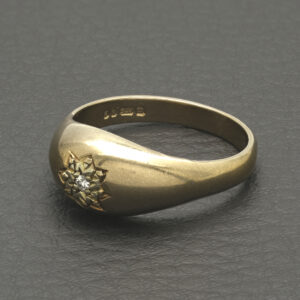 9ct Yellow Gold Diamond Signet Ring
