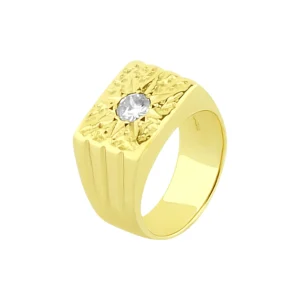 9ct Yellow Gold 0.35ct Diamond Signet Ring