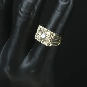 9ct Yellow Gold 0.35ct Diamond Signet Ring